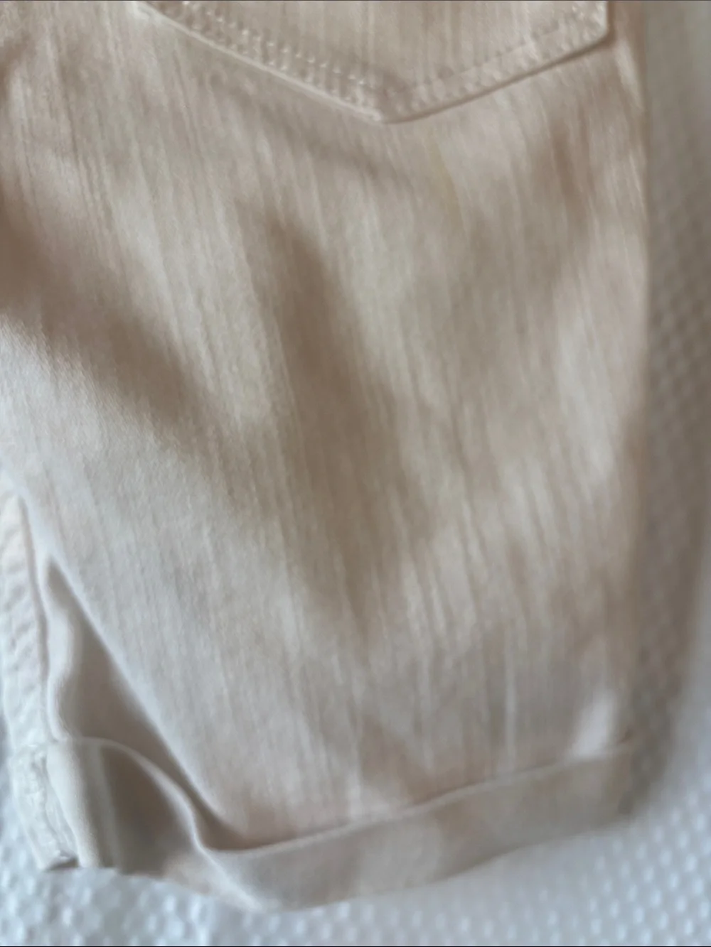 Girl’s Cream Denim Bermuda Shorts